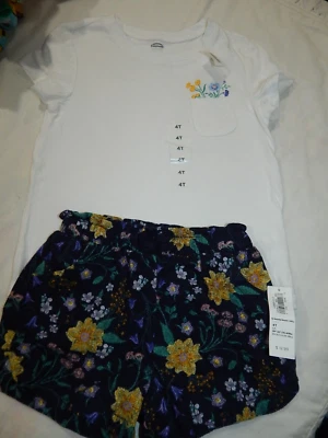 BNWT Old Navy Girls 4T Linen Blend Shorts And Shirt Set Summer Outfit - Image 1 of 4