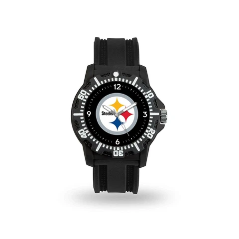Pittsburgh Steelers Men's Black Watch - Steelers Gifts - Model Three Watch (NFL) Cover