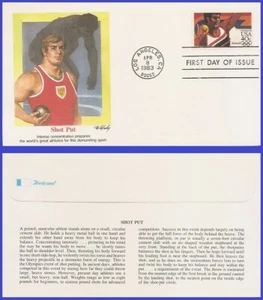 USA5 #C105 U/A FLEETWOOD FDC Kugelstoßen Olympische Sommerspiele - Bild 1 von 1