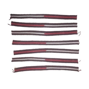 7 Super Rare Sew on Woven Stripe Clothing Brand Label Color Red White Navy TH - Picture 1 of 2