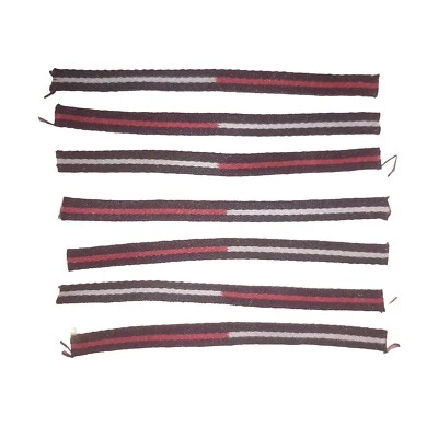 100 Super Rare Sew on Woven Stripe Clothing Brand Label Color Red White Navy TH - Image 1 of 2