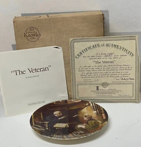 NORMAN ROCKWEL "The Veteran" COLLECTOR'S PLATE 12TH in Series 9306A - Picture 1 of 13