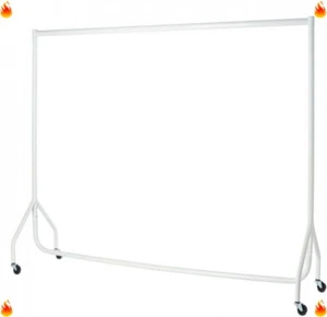 SCHWERLAST Kleiderstangen WEISS 6 FUSS tragbar Kleidungsstück hängend Laden Displays🔥 - Bild 1 von 8