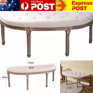Tufted Bedroom Suite European Half Moon Window Bench Upholstered End of Bed AU - Picture 1 of 6