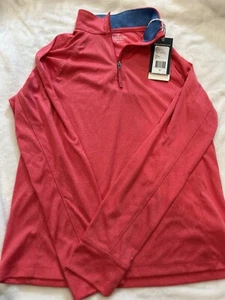 NWT Vineyard Vines Boys Quarter Zip Red Pullover Shep Sweatshirt Size Small - Picture 1 of 3