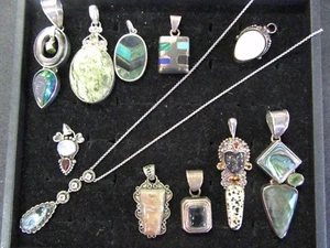 11 Native American Sterling Silver Pendants - Picture 1 of 9