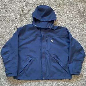 Carhartt J162 BLS Men’s 2XL Shoreline Storm Defender Coat Hooded Jacket Full Zip - Picture 1 of 7