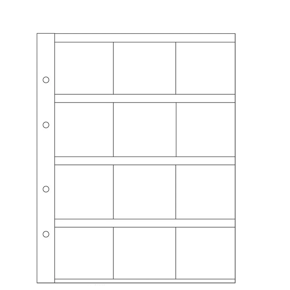 Leuchtturm 309197 HOJAS Optima for 12 Cartons of Coins 50x50 Mm Sheer