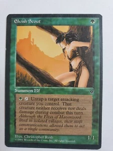 MTG Magic The Gathering Card Elvish Scout Summon Elf Green Fallen Empires  - Picture 1 of 2