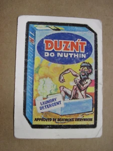 1973 Topps Wacky Packages Series 1 White Back Sticker Duzn't Do Nuthin' - Picture 1 of 6