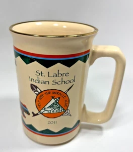 St. Labre Indian School 2011 Friends Society Native American Tan Coffee Mug 16oz - Picture 1 of 6