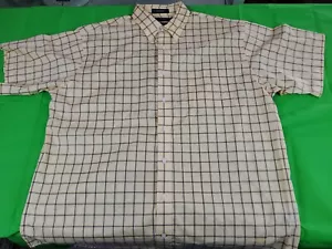 Camisa Daniel Cremieux a Cuadros Melocotón Hombre Mangas Cortas Botones Talla XL - Imagen 1 de 5