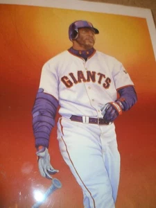 Barry Bonds San Francisco Giants 13x19 Artist's Color Lithograph Poster - Bitron - Picture 1 of 3