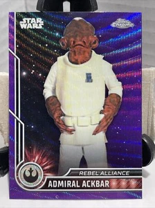 2023 Topps Chrome Star Wars Admiral Ackbar - Purple Wave Refractor #47 - Picture 1 of 2