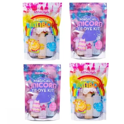 4x Tie Dye Kit - 12 Colours with Gloves, Bands & Sheet for Arts & Crafts - Image 1 of 4