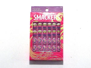 Smackers Press-On Nails Trendy Designs 1 pkg 24 Pre-Glued #136 Sealed Old Stock - Picture 1 of 2
