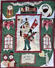 Handmade A Christmas Carol Quilted Throw or Lap Quilt 48 X 58 Inches