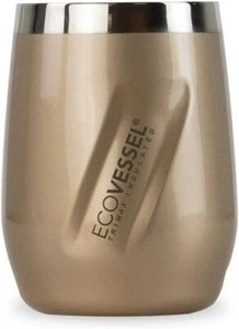 EcoVessel Triple Insulated Stainless Steel Wine Coffee Tumbler with Lid 10 oz - Picture 1 of 2
