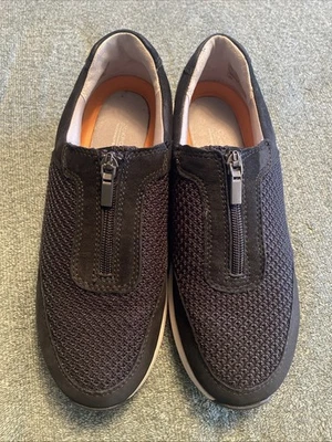 Zapatillas Rockpot Mujer Prowalker Con Cremallera Frontal Talla 9, Negras Foto 1 de 4