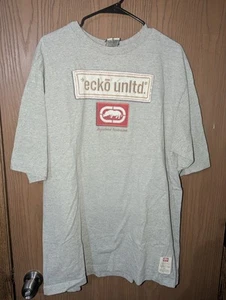 Vintage Y2K Ecko Unltd Tee Crew S/S Men's Size 2XL Gray The Classic T Shirt 1972 - Picture 1 of 6