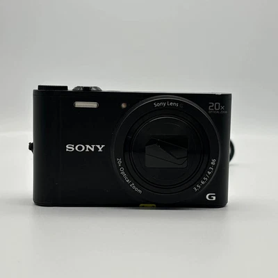 Sony Cyber-shot DSC-WX350 18.2MP Digital Camera Black - Image 1 of 4