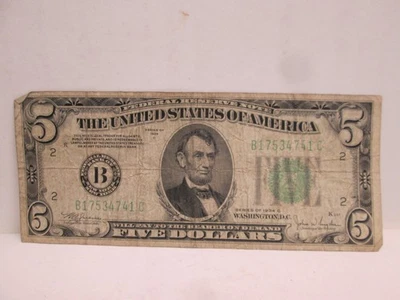 1934C US $5 FEDERAL RESERVE NOTE - Image 1 of 2