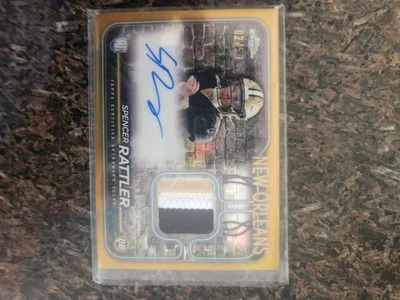 2024 Topps Chrome football spencer rattler GOLD RPA /50 - Image 1 of 3