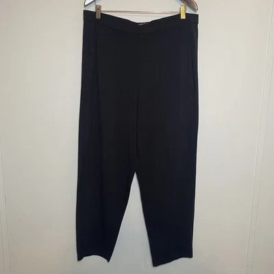Eileen Fisher Women’s Washable Stretch Crepe Arch Pant Black Sz XL - Image 1 of 4