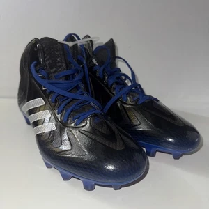 Adidas CrazyQuick Mens Size 13 Football Cleats Shoes Mid Black Blue G98779 - Picture 1 of 8