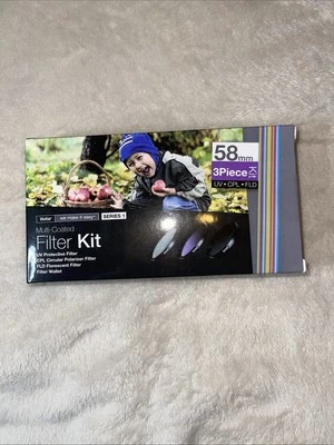 Vivitar UV Circular Polarizer & FLD Filter Kit 58mm VIVFK358 3 Piece Filter Kit - Image 1 of 4