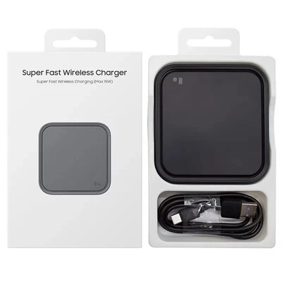 SAMSUNG SUPER FAST WIRELESS CHARGER PAD 15W EP-P2400 BLACK - Immagine 1 di 2