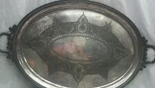 Amazing antique Rogers & Smith Co.New Haven large silverplate tray 31 1/2 inches