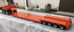 1/14 4-axle 1250 mm Custom Made Large Full Metal Scale Lowboy Trailer NEW - Picture 1 of 12