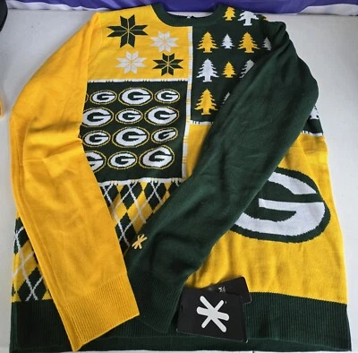 Suéter feo bloque ocupado de los Green Bay Packers de la NFL. Foto 1 de 3