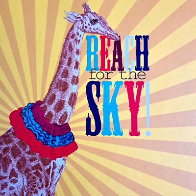 Reach For The Sky Journal Diary 60 Lined Sheets Circus Giraffe Hardcover 7x5 - Image 1 of 4