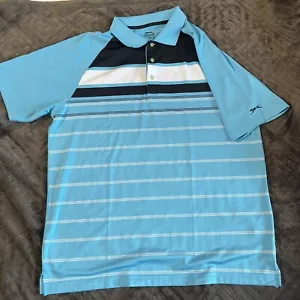 Camisa polo Slazenger para hombre XL azul negra camisa de golf absorbente transpirable - Imagen 1 de 7