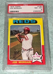 1975 Topps Joe Morgan #180 *** PSA-8 (NM-MT) *** "Great Color & Eye Appeal!” *** - Picture 1 of 2