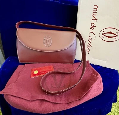 Cartier Bolso de Hombro De Colección Nuevo Bandolera Bolso de Cuero Estuche Soporte Bolsa Caja Foto 1 de 4