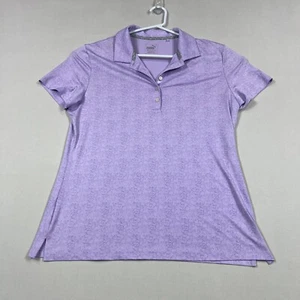 PUMA Golf Purple Floral Lightweight Golf Polo Shirt Top Women's Large L UK 14 - Picture 1 of 13