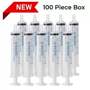 5cc | 5ml Silicone O-ring Slip Tip Feeding Craft Syringe W/Caps 100 Piece Box - Picture 1 of 7