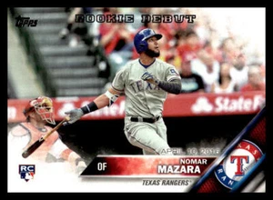 2016 Topps Update Nomar Mazara Rookie Debut US295 Texas Rangers - Picture 1 of 2