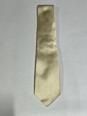 男式 Bruno Piattelli 金色纯丝绸手工制作领带新品 — 第 1/4 张图片