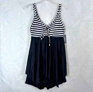 NWT Womens 2 Piece Tankini Swimsuit Set w/ Boyshorts / large - Picture 1 of 11