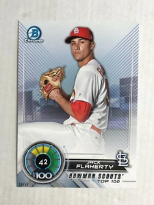 JACK FLAHERTY 2018 Bowman Chrome Top 100 SP RC 5x7 21/49! #BTP-42! Tigers! - Picture 1 of 3