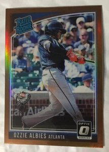 2018 Donruss Optic Bronze RIFRATTORE Rated Rookie OZZIE ALBIES RC BRAVES HOT!!! - Foto 1 di 2