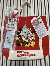 Tokyo Disneyland TDR 40th Anniversary Red Tote Bag Mickey Minnie Mouse Disney