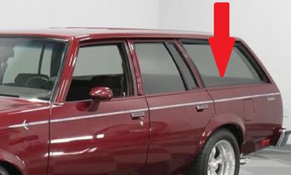 Fits Pontiac Lemans 1980-1981 4 Door Stn Wagon Passenger Side Quarter Glass - Image 1 of 1