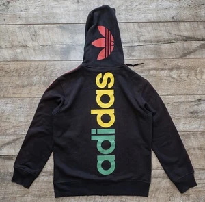 Adidas Vintage Rasta Hoodie Mens Size M Bob Marley Jamaica Reggae Jacket 068834 - Picture 1 of 9