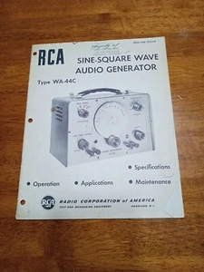 RCA WA-44C Sine / Square Audio Signal Generator Manual - Picture 1 of 3