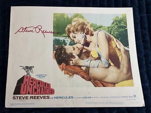 Steve Reeves Autograph Signed Hercules Lobby Card Photo Sexy BAS Hot Rare - Picture 1 of 4
